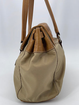 Prada golden beige hobo tessuto shoulder bag – My Girlfriend's Wardrobe LLC