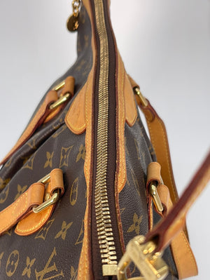 Louis+Vuitton+Palermo+Shoulder+Bag+PM+Brown+Canvas for sale online