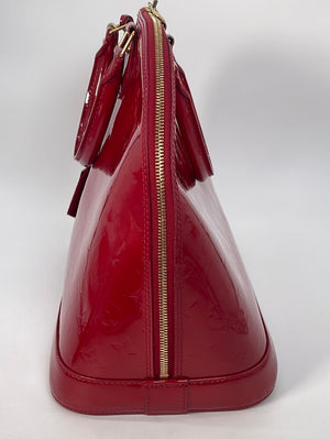 Louis Vuitton Red Vernis Alma PM Bag ○ Labellov ○ Buy and Sell Authentic  Luxury