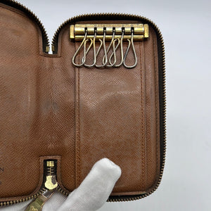 Vintage Louis Vuitton Monogram Double Zipper Key Wallet