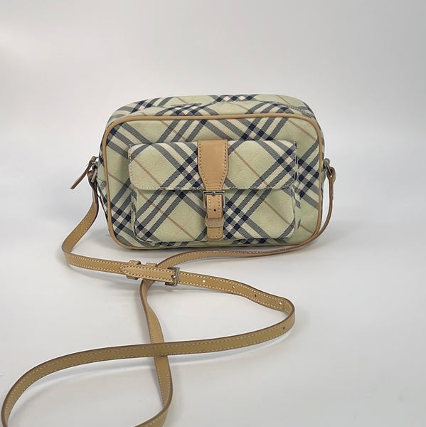 Preloved BURBERRY Light Green Nova Check Blue Label Crossbody Camera B –  KimmieBBags LLC