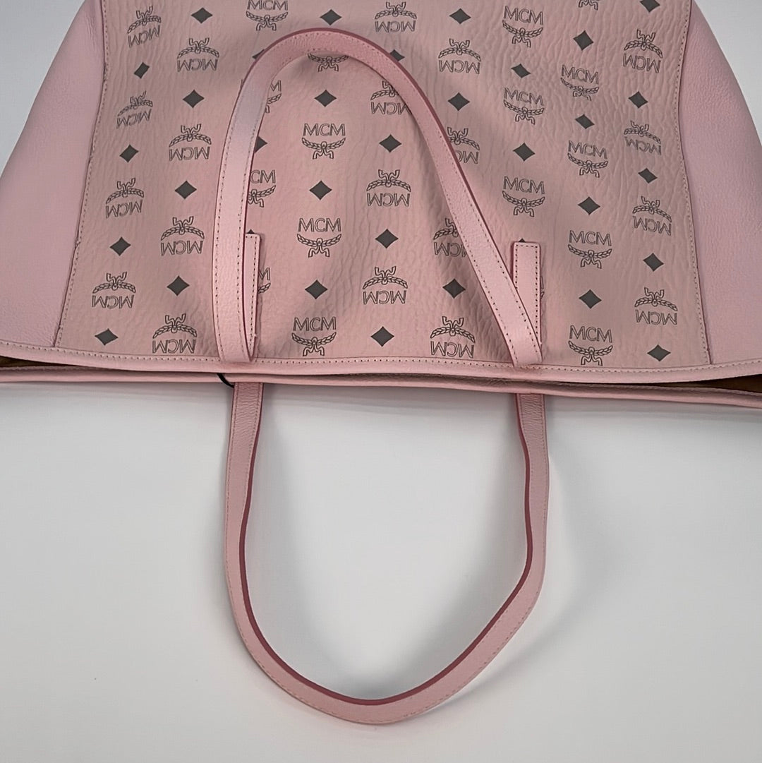 PRELOVED MCM White and Pink Visetos Leather Lion Boston Bag E0946 0030 –  KimmieBBags LLC