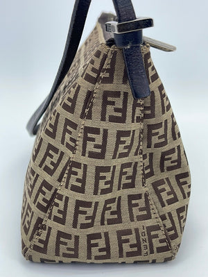 Fendi Pochette Plate Brown Canvas Clutch Bag (Pre-Owned) - ShopStyle