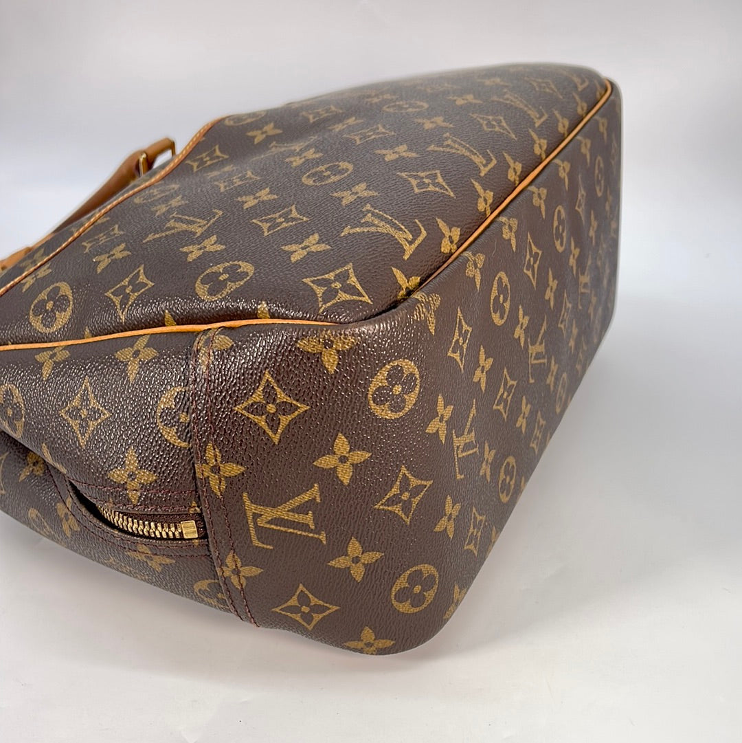 Deauville cloth handbag Louis Vuitton Burgundy in Cloth - 35578290