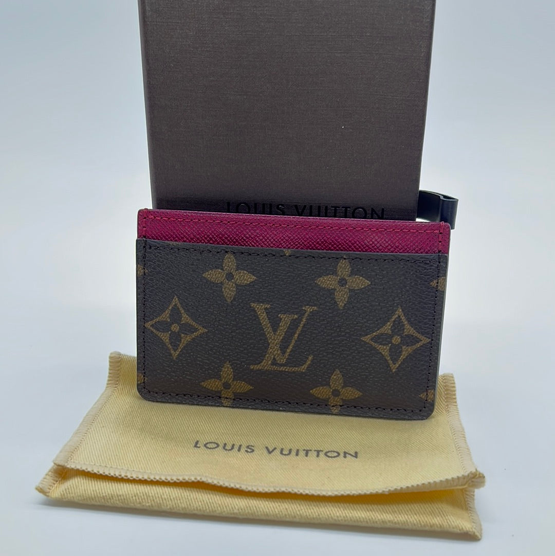 Louis Vuitton Monogram Canvas Card Holder Fuchsia Interior
