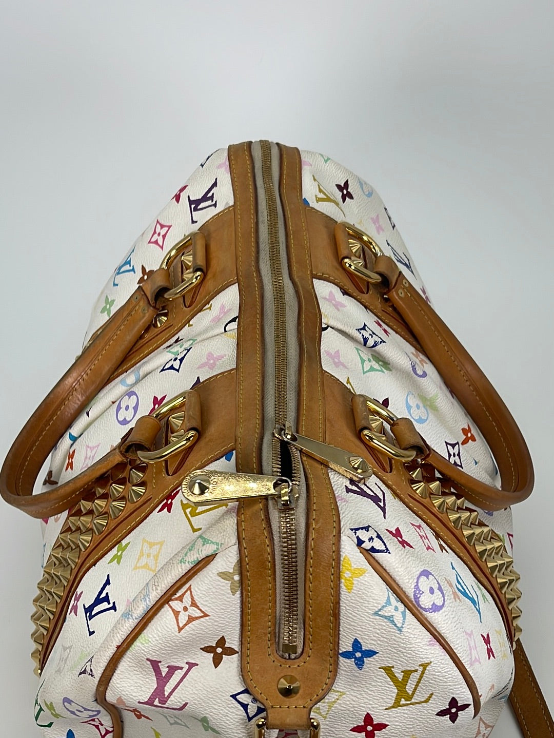 Louis Vuitton Pre-Owned White Multicolor Monogram Courtney GM Canvas Tote, Best Price and Reviews