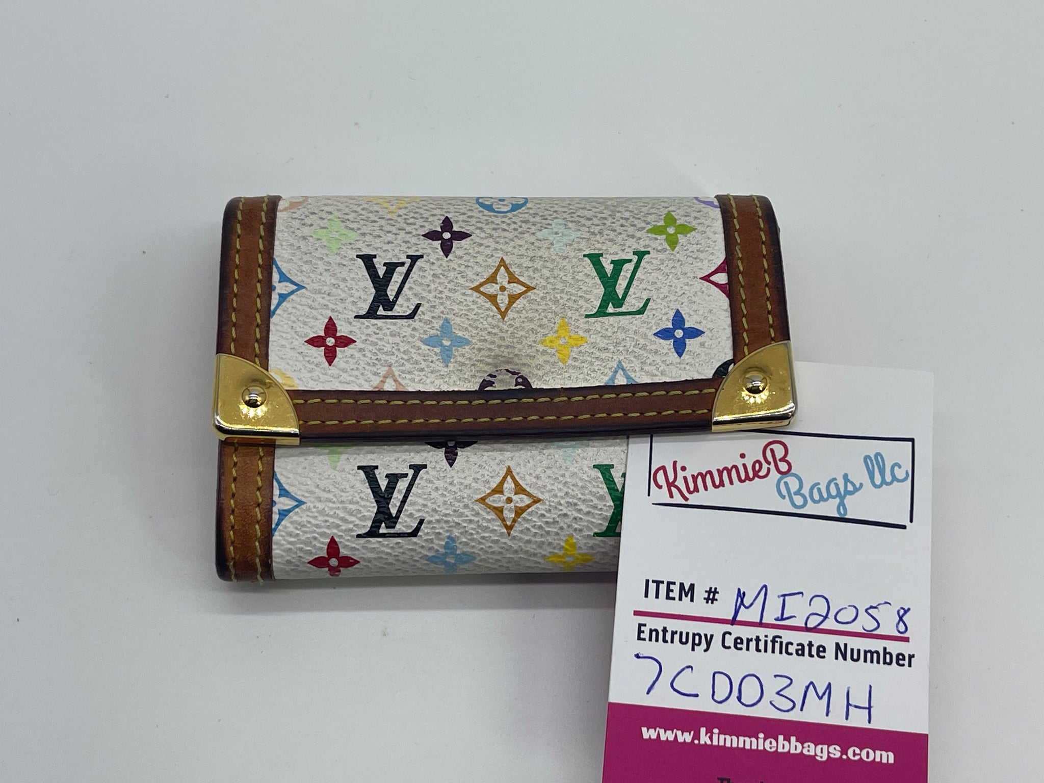 PRELOVED Louis Vuitton White MULTICOLOR Mini Zippy Wallet TS1130 08232 –  KimmieBBags LLC