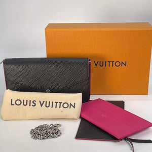 Louis Vuitton - Pochette Felicie - Black Epi - Pre-Loved
