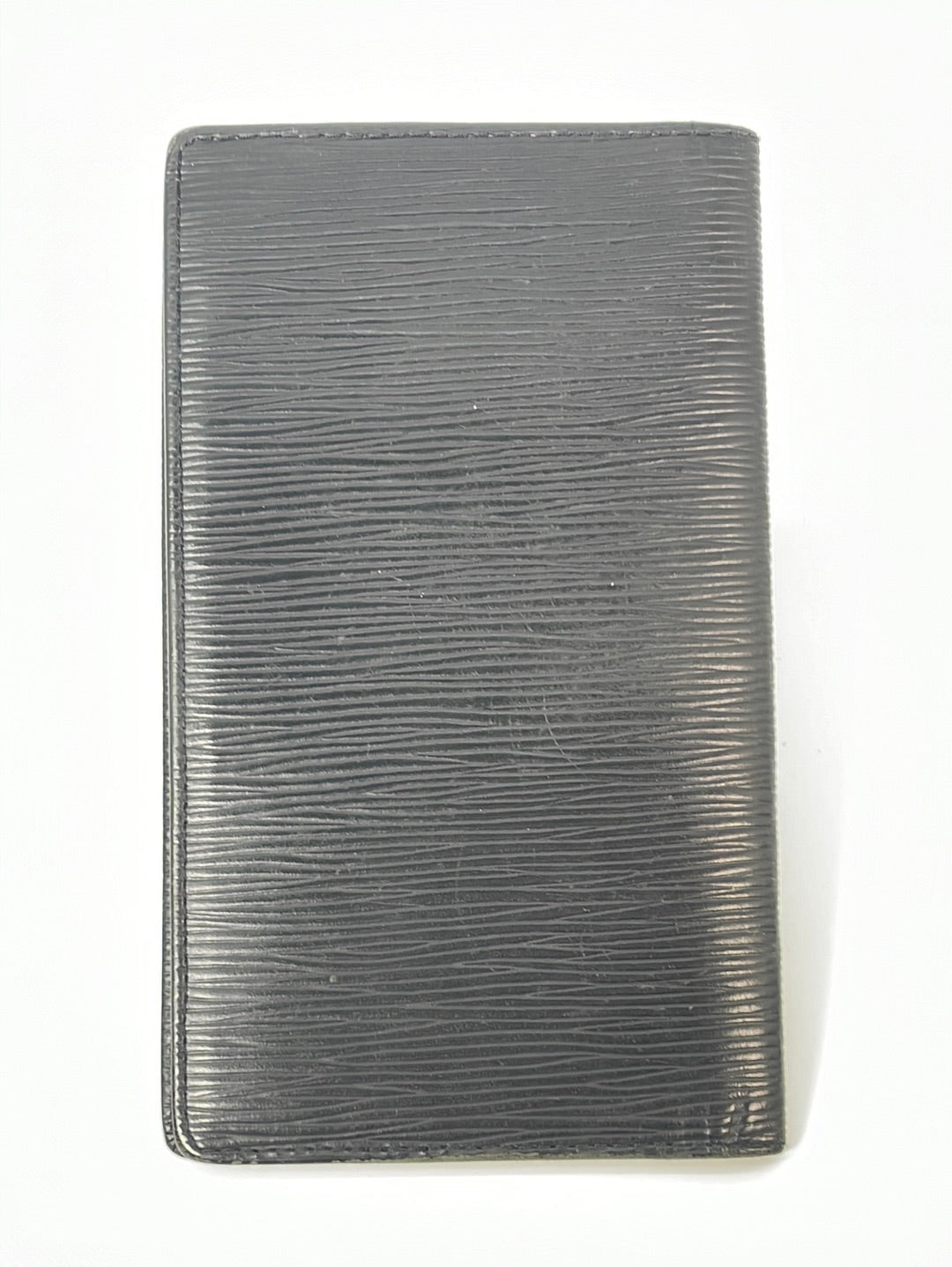 Louis Vuitton Black Vintage EPI Leather Checkbook Holder