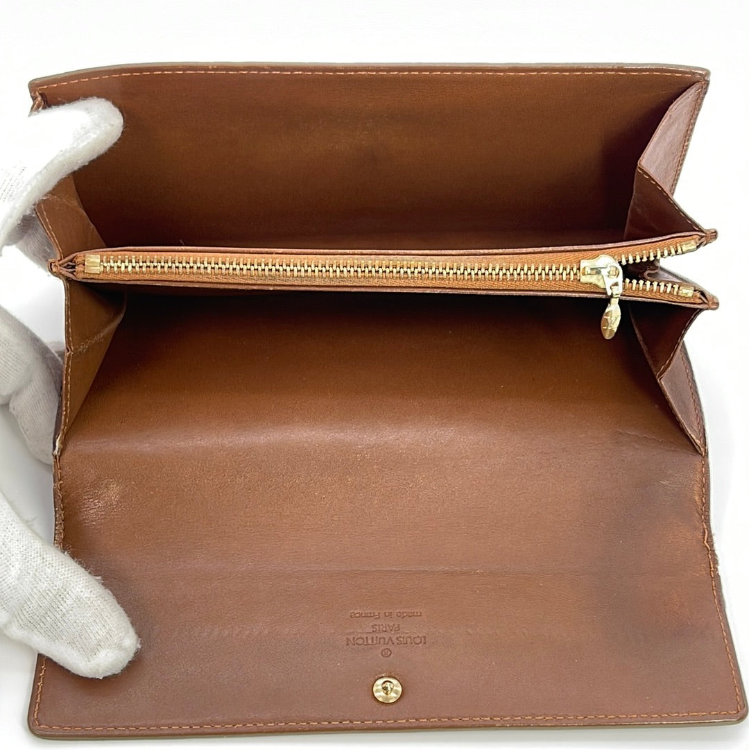 Brown Ludlow Coin Case Purse Vernis Bronze Wallet