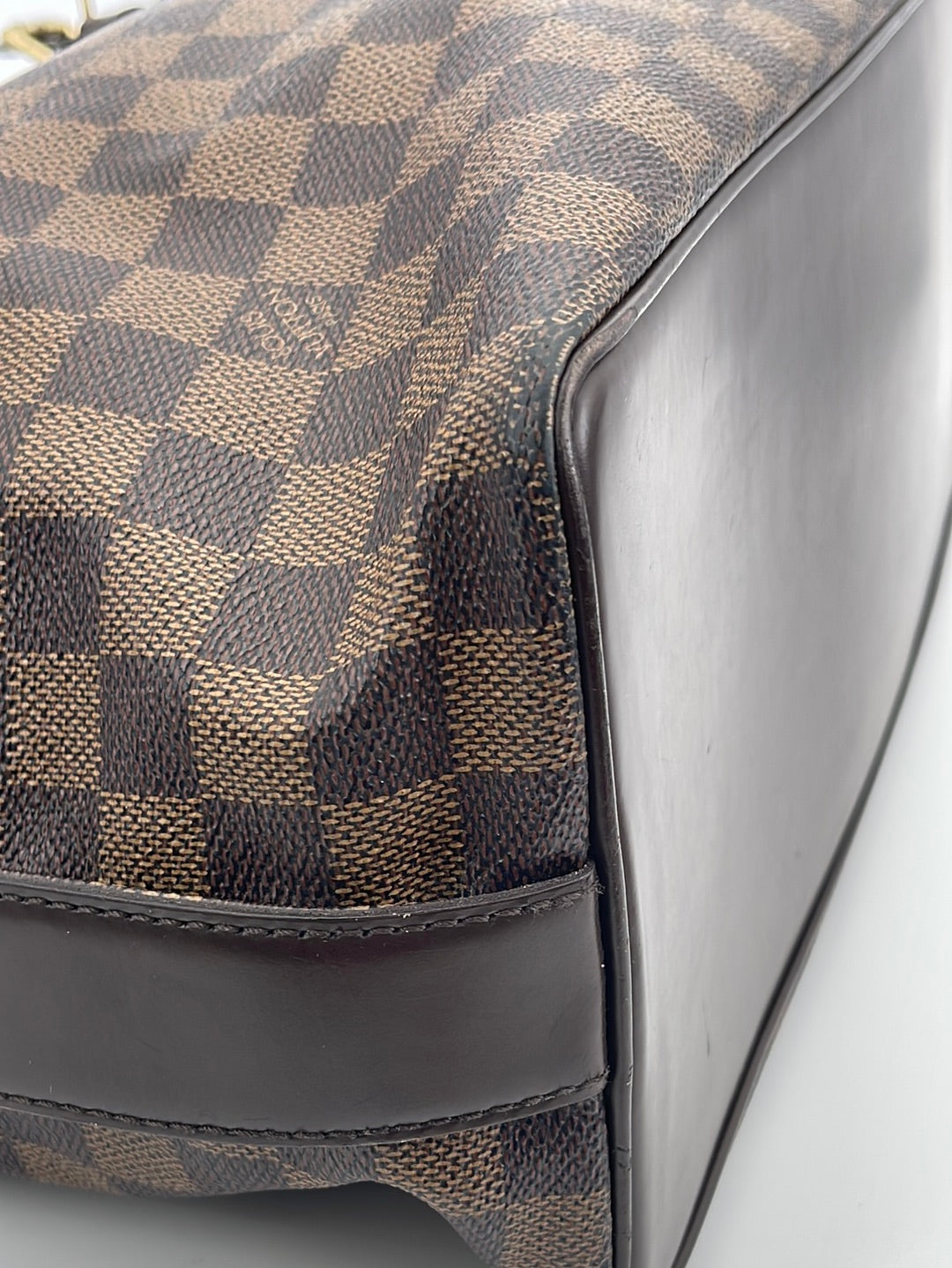 Louis Vuitton Damier Ebene Canvas Leather Chelsea Tote Bag For