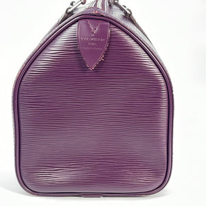 Louis Vuitton Speedy 30 Handbag in Purple Epi Leather
