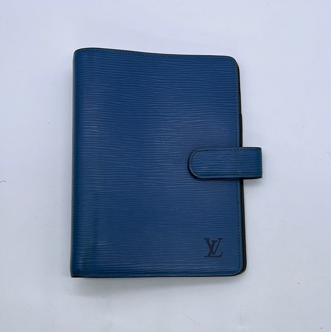 Preloved Louis Vuitton Blue Epi Leather Agenda MM Day Planner SP0996 0 –  KimmieBBags LLC